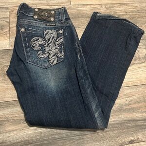 Miss Me Boot Cut Embroidered Rhinestone Pocket Jean’s Women’s 28 x 28 Nice